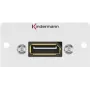 Kindermann Konnect 50 alu - modulair faceplate-snap-in - DisplayPort