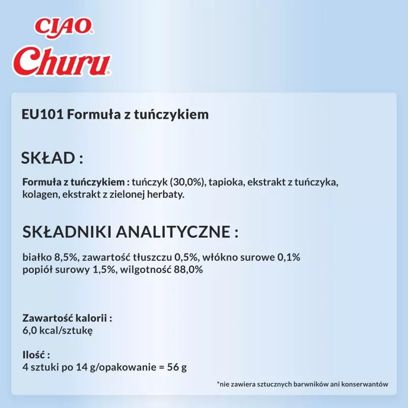 INABA Churu tonijnrecept - kattensnack - 4x14 g