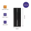 Externe SSD-behuizing QOLTEC NV2270 voor M.2 SATA/NVMe-schijven, USB-C, tot 2 TB