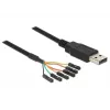 USB-kabel DeLOCK 1,8 m USB2.0-A/TTL 6-polig zwart