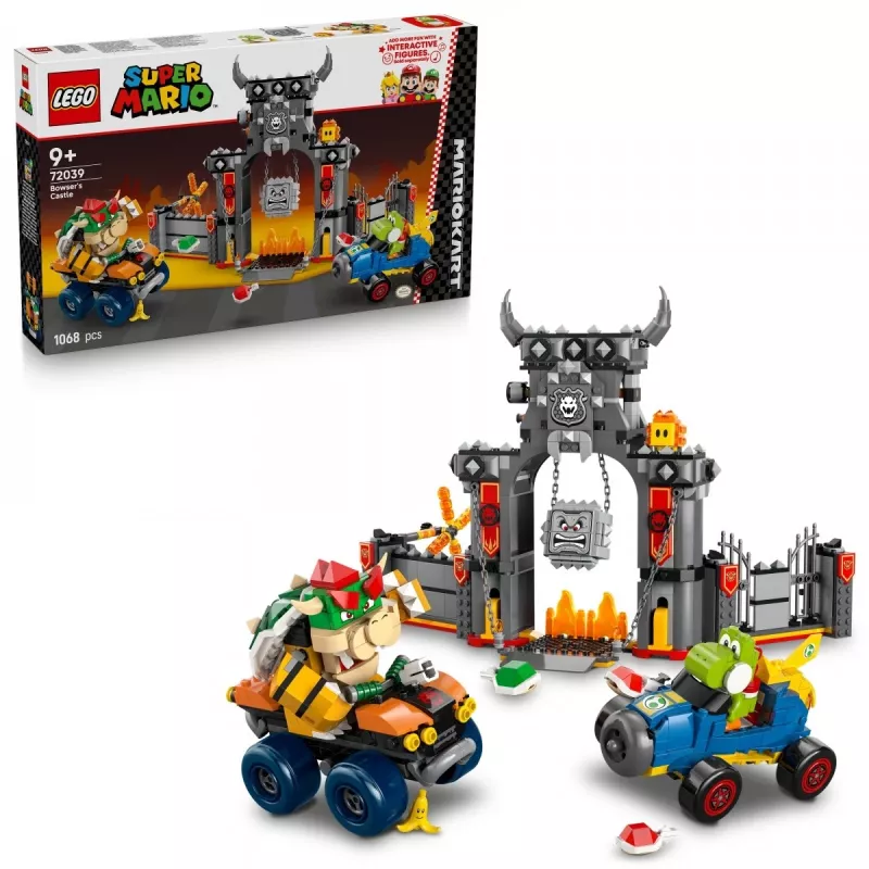 Constructiespeelgoed LEGO-set 72039 Super Mario Bowsers fort met Mario Kart, interactieve speelset