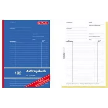Herlitz 880526 bestelboek A5, 2 x 40 vel, zelfkopiërend, FSC