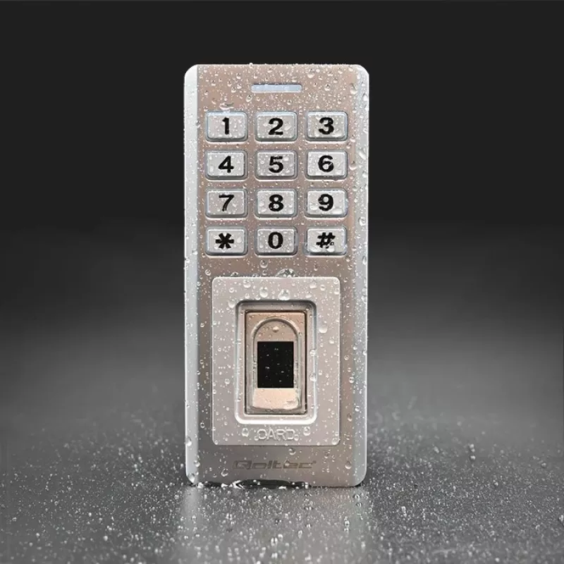 Fingerprint- en RFID-codeslot QOLTEC 52447 met IP68-bescherming