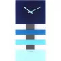 NeXtime klok 2855bl Bold Stripes, 38x19 cm, wand, blauw