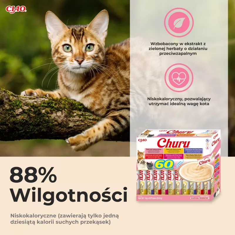 INABA Churu assortimentsbox tonijn – kattensnacks – 60 x 14 g