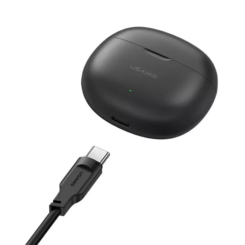 Hoofdtelefoon Usams BHUYO01 Bluetooth-hoofdtelefoon 5.3 TWS Rhymbo zwart