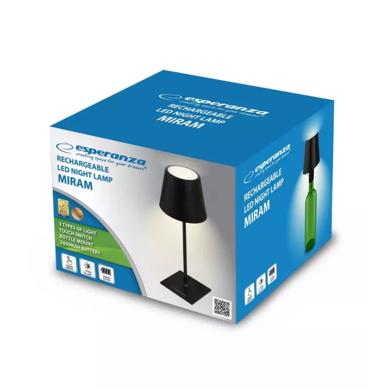Esperanza ELD119K Miram LED-bureaulamp, zwart