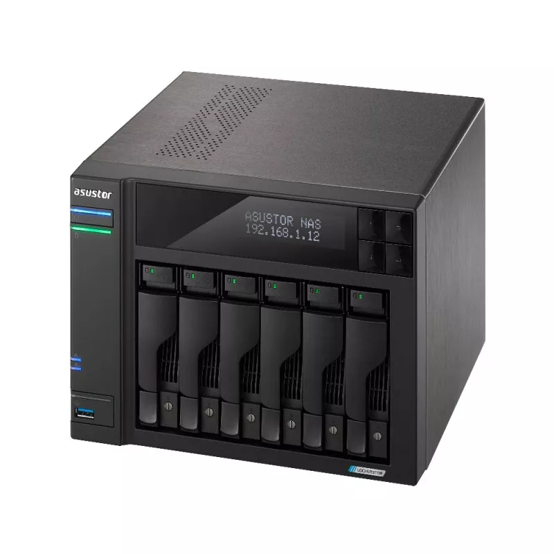 Asustor LOCKERSTOR 6 NAS desktop Intel® Celeron® N5105 8 GB DDR4 HDD ADM zwart