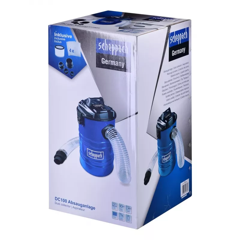 Scheppach DC100 stofafzuiginstallatie, 65 l, 1200 W