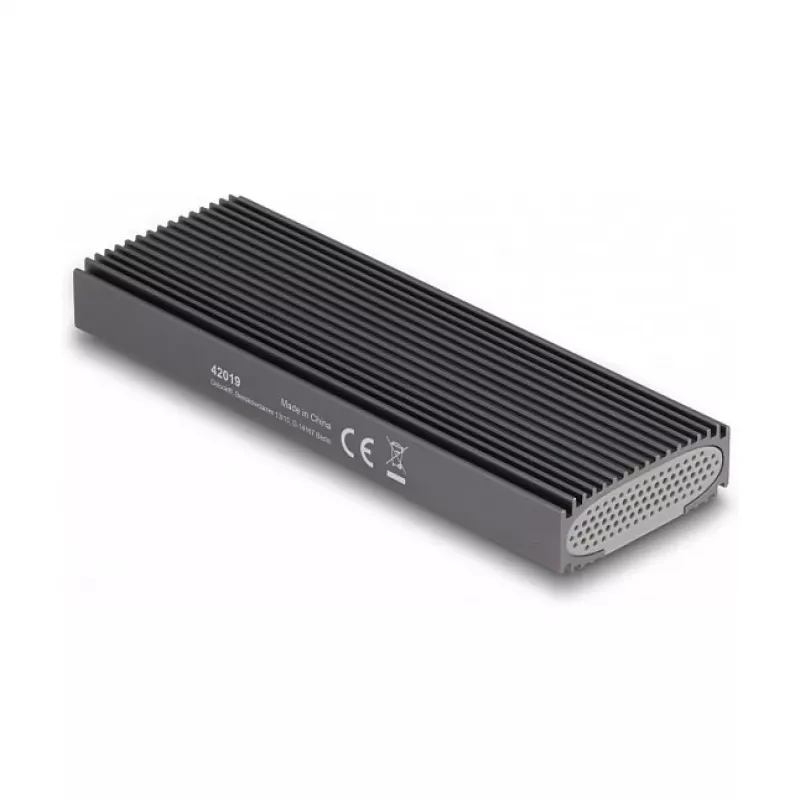 SSD-behuizing DeLOCK Externe USB Type-C combo-behuizing voor M.2 NVMe PCIe of SATA SSD gereedschapsloos