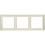 JUNG LS 983 W afdekraam 3-voudig ivoor duroplast schroefloos 81x223 mm