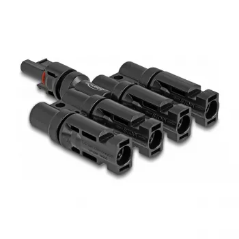 Zonnepaneel-stekkerconnector DeLOCK DL4 1 x bus naar 4 x stekker zwart