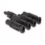 Zonnepaneel-stekkerconnector DeLOCK DL4 1 x bus naar 4 x stekker zwart