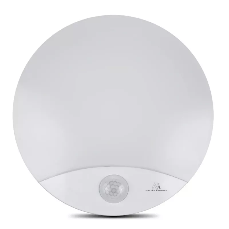 Wand-LED-lamp MACLEAN MCE357W met IR-bewegingssensor, wit, voor buiten en binnen
