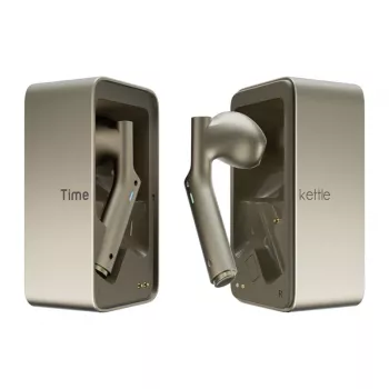 In-ear-vertaler Timekettle W4 AI goud — simultaanvertaal-oordopjes