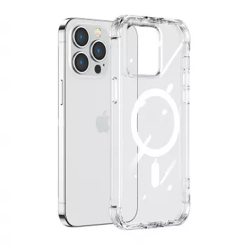 Joyroom JR-14H6 transparante magneethoes voor iPhone 14 Pro, magnetische sluiting, heldere beschermhoes
