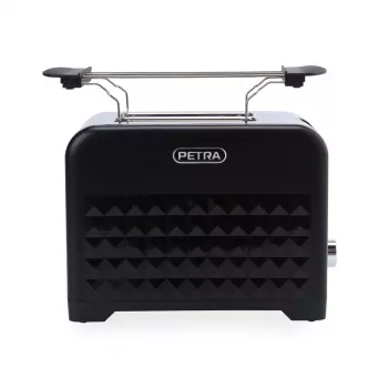Toaster Petra PT6104BVDE 2-sneeds, zwart, instelbare bruiningsgraad, uitneembare kruimellade