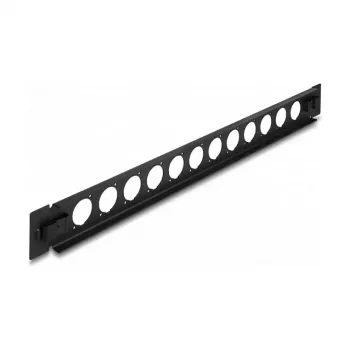 Patchpaneel DeLOCK 19 inch D-type 12 poorten gereedschapsloos zwart