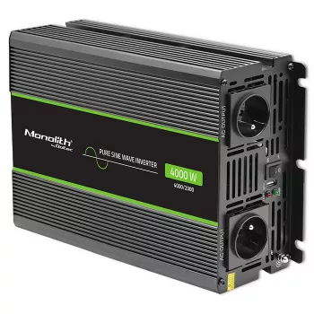 Qoltec Monolith stroomadapter/-omvormer auto 4000 W zwart