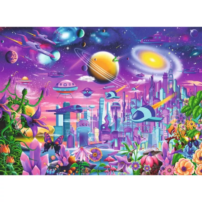 Kinderpuzzel Cosmic City (200 stukjes)