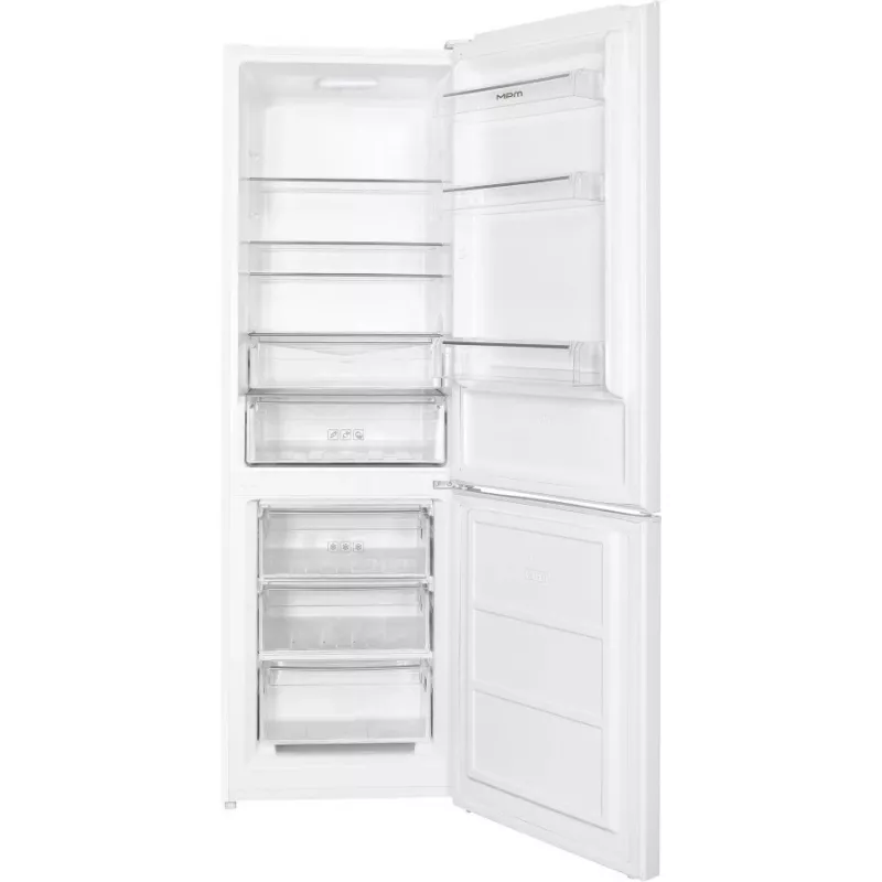 Koelkast met vriesvak onder MPM MPM-323-KB-46 — 324 L, wit, 1850×600×600 mm, energie-efficiëntieklasse E