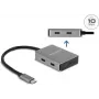 USB Type-C-hub DeLOCK 64249 10000 Mbit/s zwart grijs