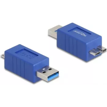 DeLOCK 67214 kabel-adapter USB Type-A naar USB Micro-B blauw