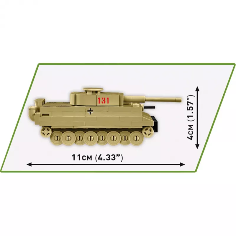 Bouwset Cobi Tiger I 131 — 144 onderdelen, aanbevolen leeftijd 6+, groen