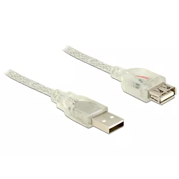 USB-kabel DeLOCK 83881 USB 2.0 1 m USB A transparant