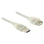 USB-kabel DeLOCK 83881 USB 2.0 1 m USB A transparant