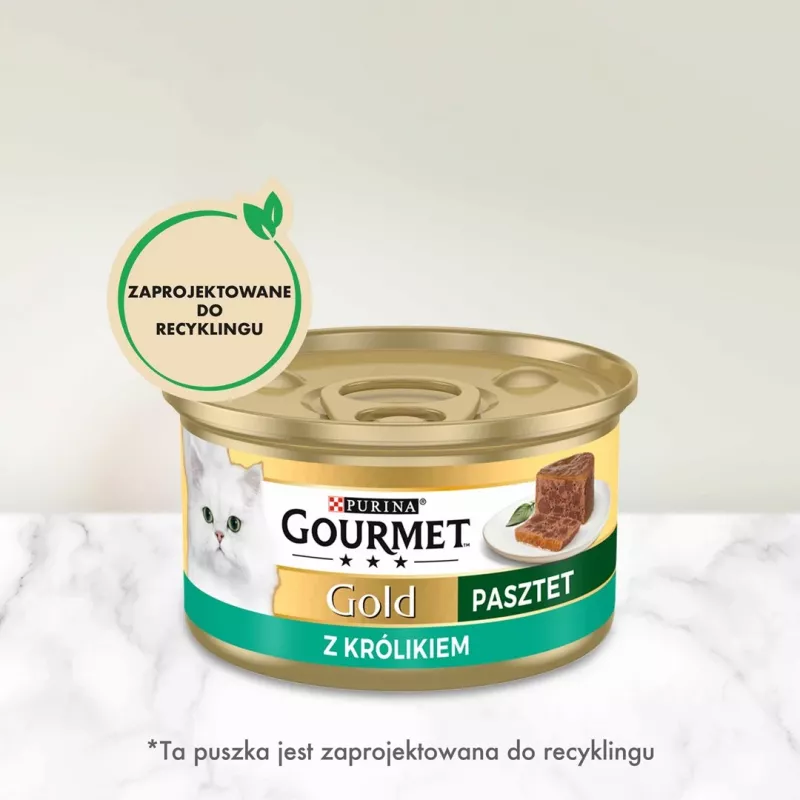 Natte voeding voor katten Gourmet paté met konijn 85 g
