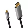 LogiLink CUA0101 USB 3.2 Gen1 Type-C naar HDMI-A kabel 1,8 m zwart grijs