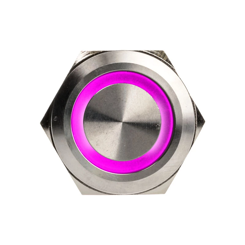 Vandaalbestendige drukschakelaar DimasTech PD197 25 mm Silverline-ring