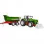 Voorladerkipper-aanhanger BRUDER BR-03452 voor tractor Roadmax – speelgoedaanbouwdeel, compatibel met Roadmax-tractoren