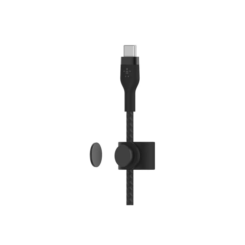 Kabel BoostCharge USB-C/USB-C gevlochten siliconen 2 m, zwart