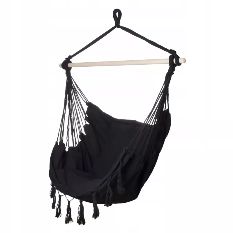 Black Forest | hangmat | Braziliaanse stoel 100x130cm zwart