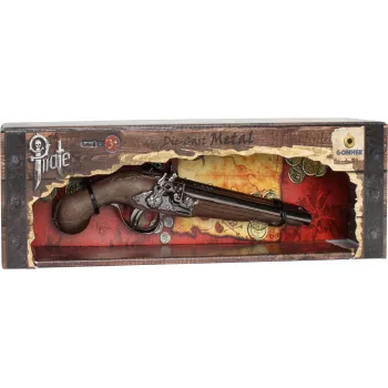 Metalen piratenpistool speelgoed Pulio model 15541/0 met realistisch design