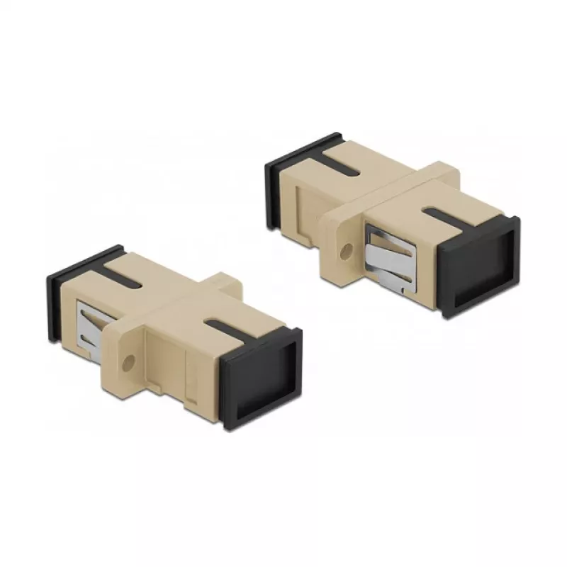 Glasvezelconnector SC bus-bus DELOCK 85993, beige, 4-pack