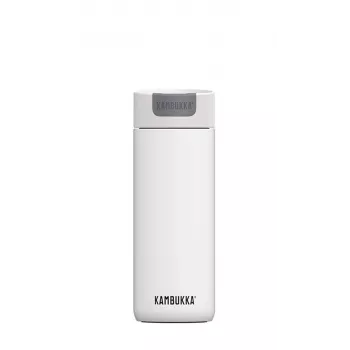 Thermobeker Kambukka Olympus 500 ml – roestvrij staal 18/10, vacuümgeïsoleerd, spatvrij, antislipbodem, wit