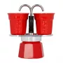 Bialetti Mini Express koffiemachine rood 2 kopjes + 2 kopjes