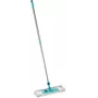 Leifheit mop 55210 microvezel grijs turquoise – platte microvezelmop voor de vloerreiniging