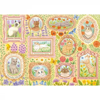 Legpuzzel schmidt spiele Noble Cats in Blossom, 1000 stukjes, model 59792