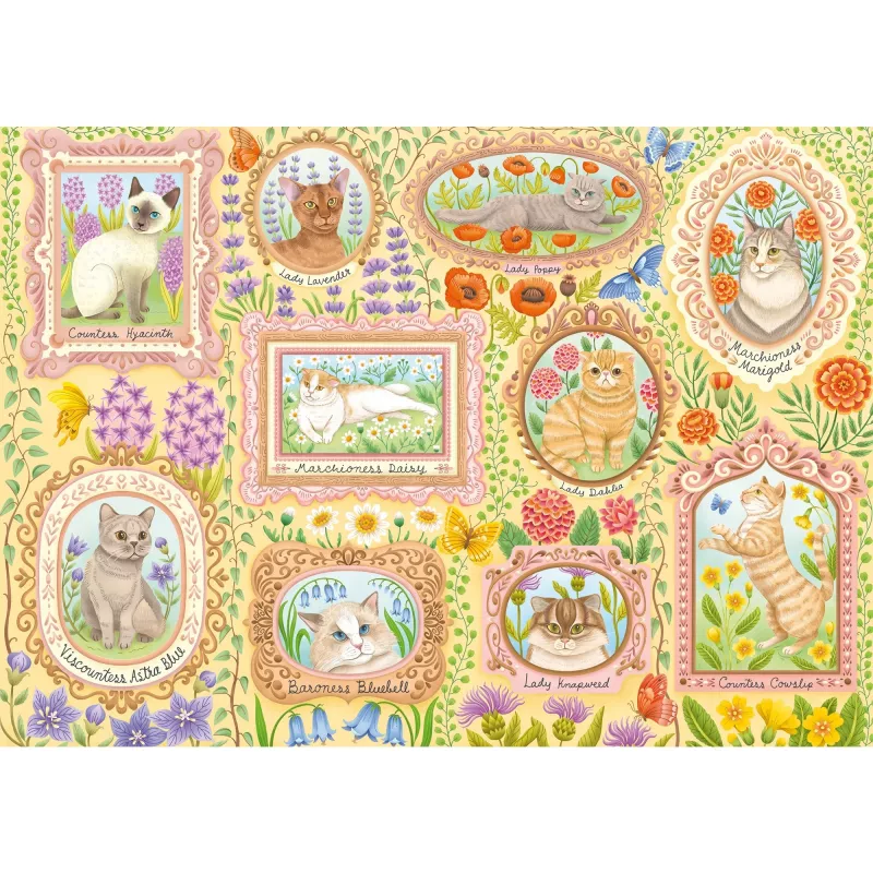 Legpuzzel schmidt spiele Noble Cats in Blossom, 1000 stukjes, model 59792