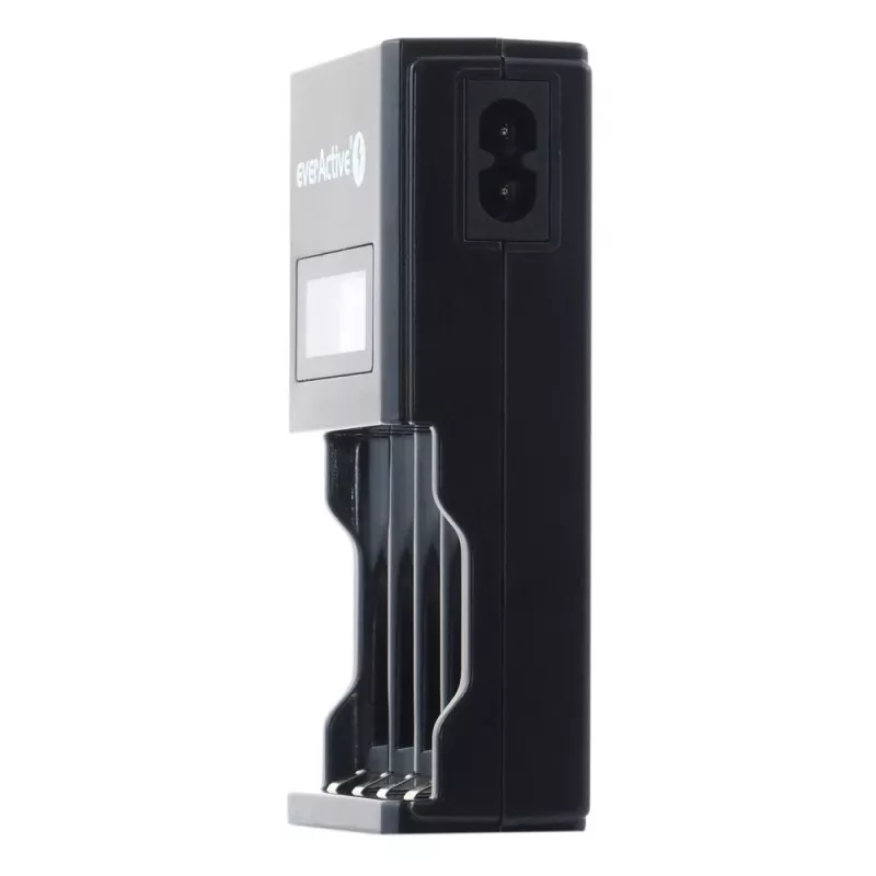 Accuoplader everActive NC450B — 4-cellen AAA-oplader, 110/230V AC, zwart