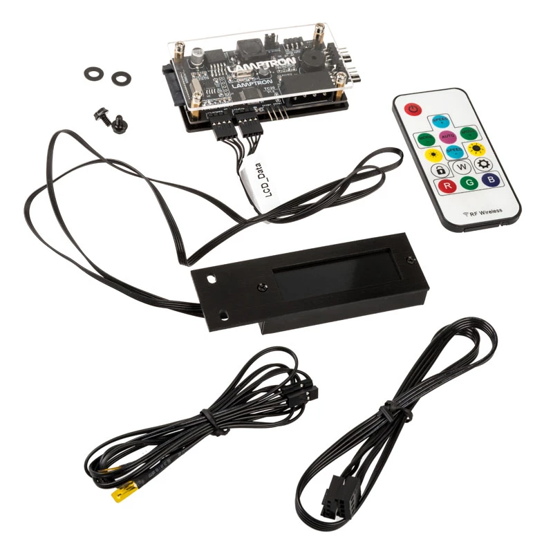 Lamptron TC20 PCI-ventilator- en RGB-LED-controller, zwart – in PCI-slot gemonteerde ventilator/LED-hub
