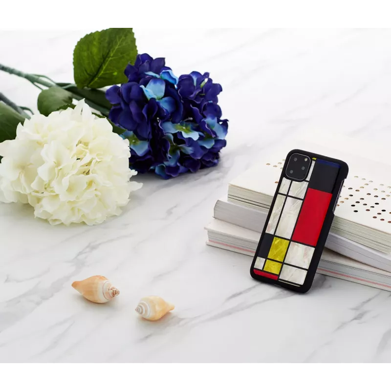 Smartphonehoesje iKins voor iPhone 11 Pro Max – Mondrian zwart beschermhoes