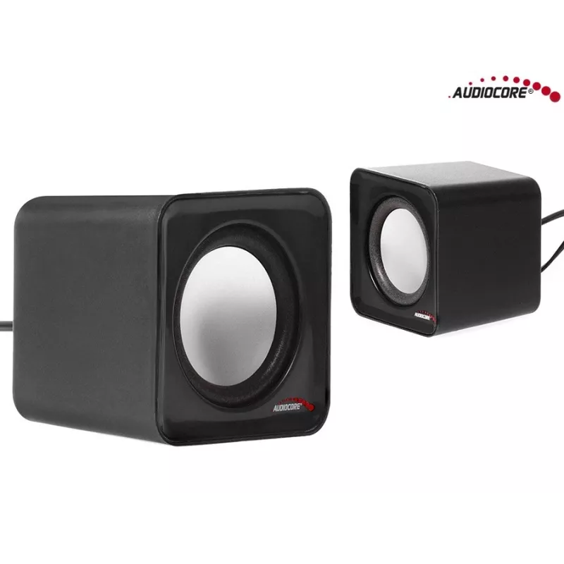2-weg-pc-luidspreker Audiocore AC870 B — 3 W RMS, bekabelde USB-voeding, 3,5 mm ingang, 2.0 kanalen