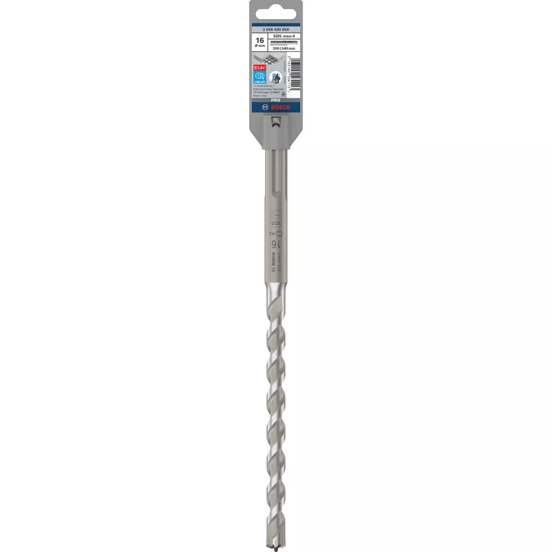 Bosch PRO SDS max-4 2608685860 boorhamerboor, 16 mm, werklengte 200 mm, totale lengte 340 mm, voor beton, metselwerk