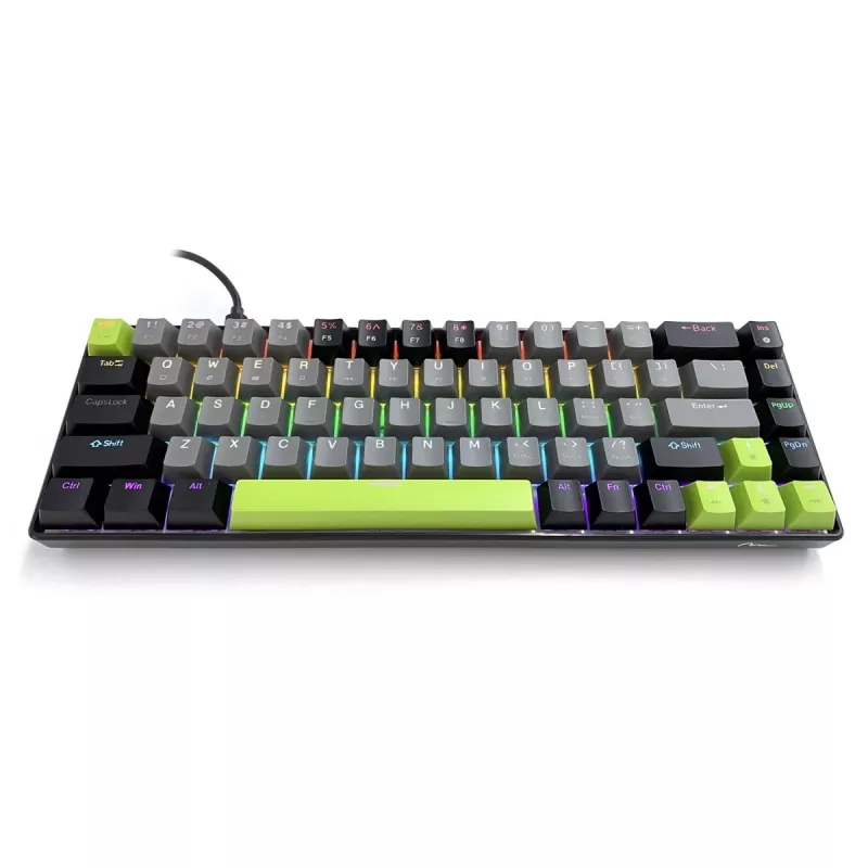 Mechanisch toetsenbord MEDIA-TECH MT1260 Red Core MX60, 60% formfactor, CHERRY MX Red schakelaars, RGB-verlichting, USB, groen