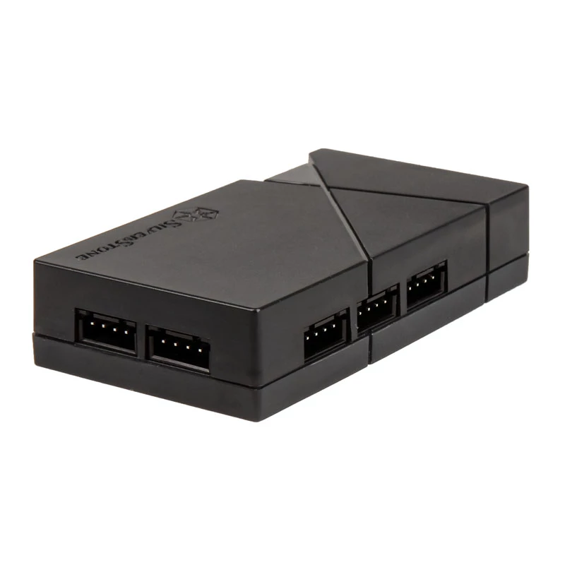 SilverStone SST-LSB01 RGB-LED-hub met 2 LED-strips, zwart